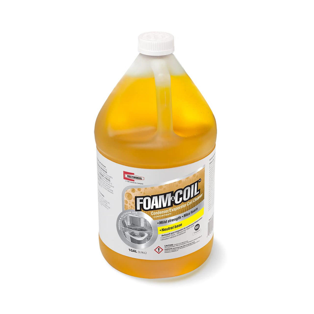 RectorSeal Foam-A-Coil 82632 Coil Cleaner, Superior Penetrating Surfactant- Aided Foam Lifts & Removes Grime and Grease, Indoor & Outdoor use, HVAC, 1 Gallon