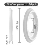 2Packs Molded Nylon Ceiling Medallion for Light Fixtures and Ceiling Fans, 9.8"OD x 4"ID x 0.94"P (Fits Canopies up to7-1/4")（White）