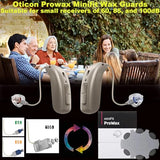 (30-Pcs) Oticon Prowax Minifit Wax Guard Filter Hearing Aid Supplies for Oticon Hearing Aid, Oticon Prowax Minifit Replacement Cleaning Kit Accessory