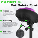 Zacro Bike Seat Cushion - Gel Padded Bike Seat Cover for Men Women Comfort, Extra Soft Exercise Bicycle Seat Compatible with Peloton, Outdoor & Indoor Bike Saddles