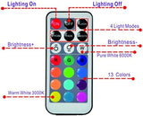 Paper Lantern Battery Operated Remote Hanging LED Lights with Hook - Super Bright RGB White Warm White, 15 Days Standby, 36 Hours Constant On for Tent Lighting (10 Lights + 2 Remotes)