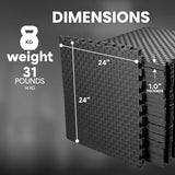 BalanceFrom Puzzle Exercise Mat with EVA Foam Interlocking Tiles for MMA, Exercise, Gymnastics and Home Gym Protective Flooring, Multiple Sizes and Colors