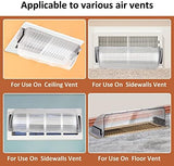 4 Pack Transparent Adjustable Air Deflector for Vents, Sidewalls and Ceiling Registers, 8.5" to 15"