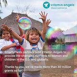 SmartyPants Kids Multivitamin Gummies, Sugar Free: Omega 3 (ALA), Vitamin D3, C, Vitamin B12, B6, A, K & Zinc for Immune Support, Biotin, Erythritol Free, Strawberry Banana, 44 Count (22 Day Supply)