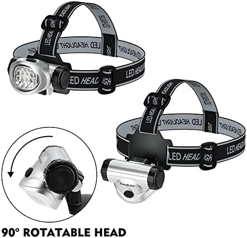 EverBrite 5-Pack LED Headlamp, 4 Lighting Modes, Pivoting Head with Adjustable Headband, Perfect for Running, Camping and Hiking, Batteries Included