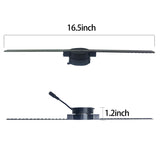 3D Hologram Fan,42cm Christmas Tree HD LED 16.5-inch Holographic Fan Projector WiFi with 700 Library Video,Animated Holographic Display for Business Stores