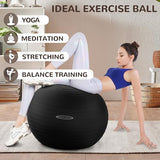 Anti-Burst and Slip Resistant Exercise Ball - Yoga, Fitness, Birthing Ball With Quick Pump, 2,000-Pound Capacity, Multiple Colors and Sizes