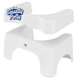 Squatty Potty The Original Bathroom Toilet Stool - Adjustable 2.0, Convertible to 7" or 9" Height with Removable Topper for Adults and Kids White