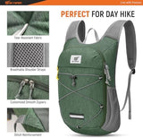 SKYSPER Foldable Hiking Backpack - 10L Small Lightweight Daypack Breathable Travel Backpacks for Men Women