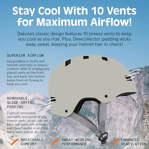 Retrospec Retrospec Dakota Bike Helmet - Skateboard Helmet Premium Protection Multi-Sport Bike, BMX, Skating, Scooter, and Skate Helmet