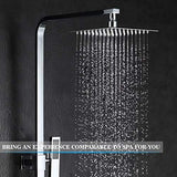 Voolan Rain Shower head, High Pressure Shower Head Made of 304 Stainless Steel, Relaxed Shower Experience Even at Low Water Flow and Pressure (8" Chrome)