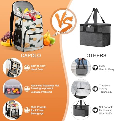 Cooler Backpack Insulated Leakproof Waterproof Backpack Cooler Bag 30/45 Cans, Large Capacity Lightweight Travel Camping Beach Backpack Cooler Ice Chest for Men and Women