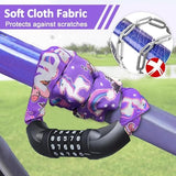 NDakter Bike Chain Lock, 5 Digit Combination Heavy Duty Anti Theft Bicycle Chain Lock,2.62/3.2/4.27/5/6Ft Long Security Resettable Bike Locks for Bike, Bicycle, Scooter, Door, Gate, Fence-4/6mm Thick
