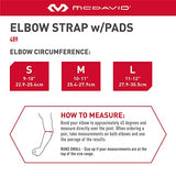 McDavid Tennis Pickleball Elbow Brace for Men & Women, Tendonitis Elbow Brace & Strap Golfers Elbow Brace Counterforce Band for Tendon Pain Relief & Support for Forearm
