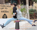 ALEVMOOM Upgraded Folding Stool with Cushion,Portable Collapsible Retractable Stool,Outdoor Chair,Yet More Sturdy Load Capacity 440lbs for Camping Garden Fishing Hiking BBQ with Carry Bag