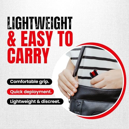 Police Magnum Compact Pepper Spray Self Defense- Tactical Maximum Heat Strength OC- Small Discreet Carry Canister- Made in The USA