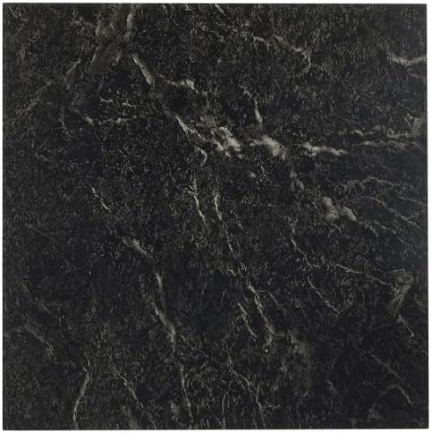 Achim Home Furnishings FTVMA40920 Nexus Vinyl Tile, Marble Black with White Vein, 20 count(pack of 1), 12 inch x 12 inch