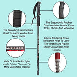 Aihoye Collapsible Trekking Poles - 2 Pack, Lightweight, Anti-Shock Walking Sticks - Adjustable for Men and Women