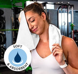 S&T INC. Microfiber Gym Towels, Yoga Towel for Home and Gym Bag, 16 Inch x 27 Inch, 6 Pack