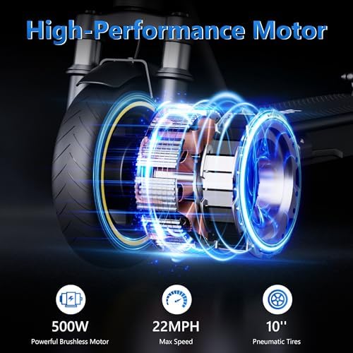 Electric Scooter for Adults, 8.5"/10" Tires, 19/22Mph, 350W/500W Motor, 21-28 Miles Range, Folding E-Scooter with Dual Suspension,APP(V1/SPRO/MAX/PRO)