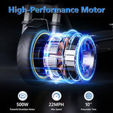 Electric Scooter for Adults, 8.5"/10" Tires, 19/22Mph, 350W/500W Motor, 21-28 Miles Range, Folding E-Scooter with Dual Suspension,APP(V1/SPRO/MAX/PRO)