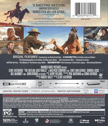 The Outlaw Josey Wales (4K Ultra HD + Digital)
