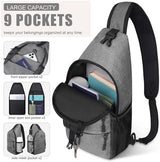 Crossbody Bags for Women Men Trendy Sling Bag Bakpack Casual Chest Bag with Convertible Shoulder Strap