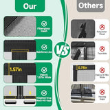 Upgraded Magnetic Screen Door, Heavy Duty Fiberglass Mesh, Quick Close Full Strip Magnets, Door Screen Magnetic Closure for Single Door Size 36 x 80 Inch, Screen Door Size 39 x 82 Black