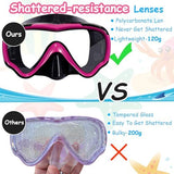 Vvinca Kids-Goggles with Nose Cover, Diving Mask Elastic Fabric Strap Anti Fog Anti Shattered Lens for Kids Swim Goggles 3-14