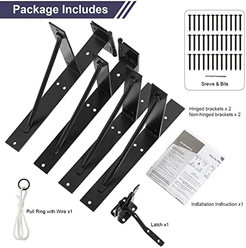 Anti Sag Gate Kit Heavy Duty No Sag Kit for Wooden Gate Fence with a Gate Latch