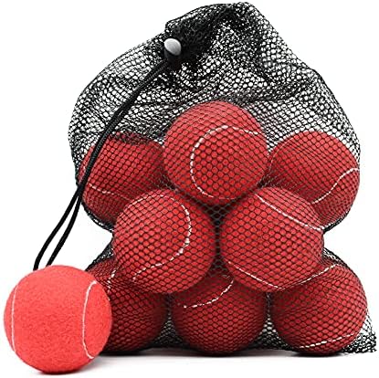 Magicorange Tennis Balls, 12 Pack Advanced Training Tennis Balls Practice Balls, Come with Mesh Bag for Easy Transport, Good for Beginner Training Ball