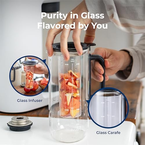 Bluevua RO100ROPOT-LITE Countertop Reverse Osmosis Water Filter System, 5 Stage Purification, 3:1 Pure to Drain, Portable Water Purifier (No Installation Required) (White)