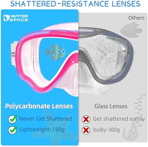 Kids Swimming Goggles Swim Mask with Nose Cover for Kids Youth 3-15, Anti-Shattered Lens UV Protection No-leak