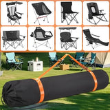 TOBWOLF Extra Large Portable Chair Bag, 47"x14.6" Folding Camping Chair Storage Bag with Shoulder Strap, Heavy Duty Carrying Sack for Foldable Outdoor Lawn Fishing Chairs, Hammock, Tent, Yoga Mat