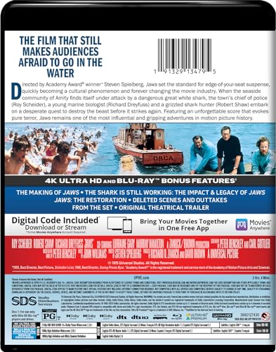 Jaws - 4K Ultra HD + Blu-ray + Digital [4K UHD]
