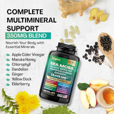 Sea Moss 7000mg Black Seed Oil 4000mg Ashwagandha 2000mg Turmeric 2000mg Bladderwrack 2000mg Burdock 2000mg & Ginger Vitamin C Vitamin D3 with Elderberry Manuka Dandelion Yellow Dock Chlorophyll ACV