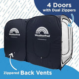 WeatherPod® The Original Shark Tank Side-by-Side™ 2-4 Person Pop-Up Pod - Stay Warm, Dry, and Out of The Sun - Weather Pod for Sports, Rain, or Wind - Simple to Set Up and Tear Down