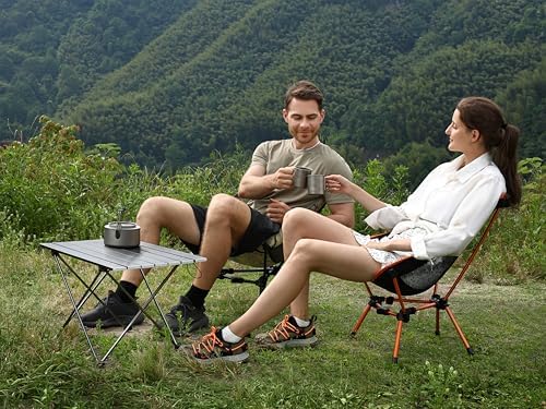 MARCHWAY Lightweight Folding Camping Chair, Stable Portable Compact for Outdoor Camp, Travel, Beach, Picnic, Festival, Hiking, Backpacking, Supports 330Lbs (Camo)