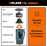 Jetboil Flash 1.0L Portable Fast Boil Stove for Camping and Backpacking with 1-Step Auto Ignition, New for 2025, Propane/Isobutane Burner with Cooking Cup