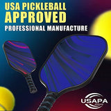 DULCE DOM Pickleball Paddles Set of 2/4 - USAPA Approved, Fiberglass Surface Pickleball Racket with 4 Indoor Outdoor Pickleball Balls and Pickleball Bag, Ideal Training Equipment Gift for Men & Women