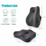 Karmadrenix Coccyx Seat Cushion, Sciatica Pain Relief Tailbone Cushion for Office Chair, Car Seat, and Home Seat, Office Chair Cushions for Back and Butt(Dark Grey)