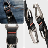 Spigen Life Carabiner Lanyard Keychain Strap for Keys ID Badge Wallet Holder and Everyday Carry Items Wrist Keychain Ring Carabiner - Black