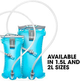 HydraPak Velocity Hydration Reservoir (1.5L or 2L), Slim Profile Water Bladder, Self-Sealing Bite Valve, Leak Proof, Reversible, Dishwasher Safe