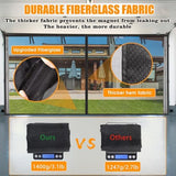 Garage Screen Doors for 1 car garage-8x8FT Fiberglass 1400g/4.1lb Durable Heavy Duty Magnetic Garage Door Screen Retractable Hands Free with 4 Roll Up Straps for Patio Workshop Home Gym Sun Room