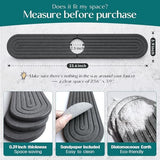 Diatomite Sink Splash Guard - DryingNeat Kitchen Faucet Mat, Instant Dry Water Absorbing Stone Tray for Sink, Durable Black Protector for Kitchen Bathroom Counter [Dark Grey, 23.6"x 3.9"]