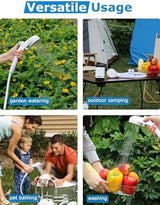 innhom 6000mAh Portable Shower Camping Shower Outdoor Camp Shower Pump, 2 Mode Electric Rechargeable Portable Camping Shower