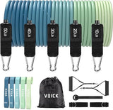 VEICK Resistance Bands, Exercise Bands, Workout Bands Set for Working Out with Handles for Men Women, Elastic Exercising Bands for Fitness Weights Work Out at Home Gym