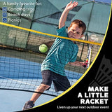 Boulder Portable Badminton Pickleball Net - Foldable/Extendable Poles for Multiple Sports Heights (UP to 5 ft) - Ideal for Tennis, Pickleball, Soccer Tennis - Easy Setup