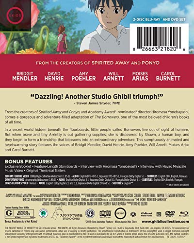 The Secret World of Arrietty - Limited Edition Steelbook [Blu ray + DVD] [Blu-ray]