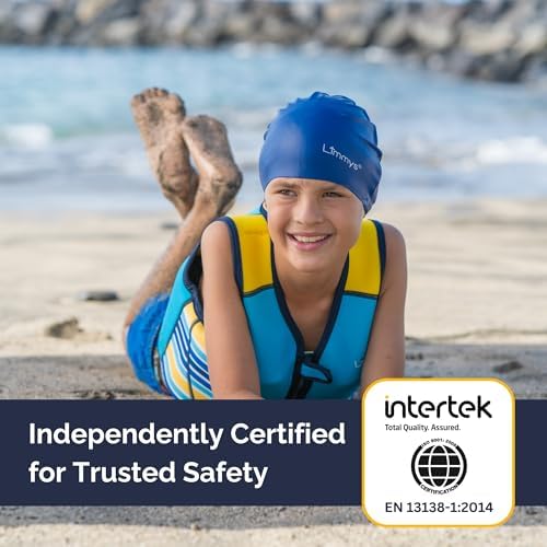 Limmys Premium Kids Swim Vest - Toddler Swim Jacket and Buoyancy Swimming Aid - Modern Design Swimming Vest for Boys, Girls and Babies - Drawstring Bag Included